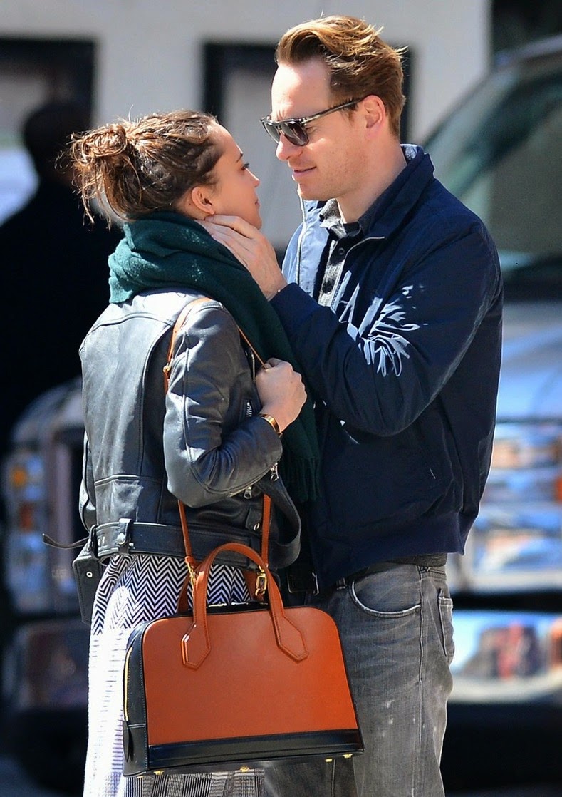 Michael Fassbender & Girlfriend Alicia Vikander Show Some Major PDA