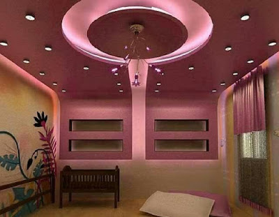gypsum board false ceiling design with LED lighting ideas