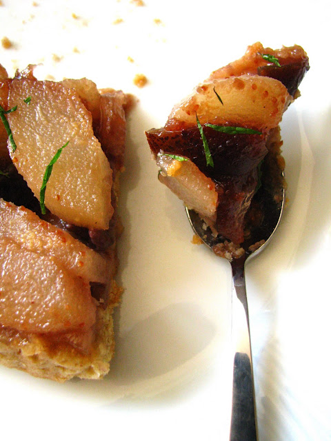 Tatin de poires à la confiture de figues, noix et cognac de la chambre aux confitures recettes Tatin de poires à la confiture de figues, noix et cognac de la chambre aux confitures