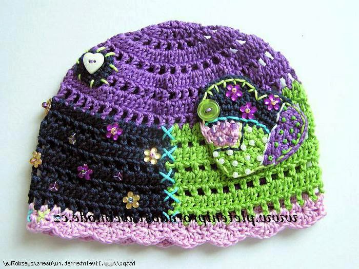 Как украсить вязаную шапку?  How to decorate a crochet & knitted cap?