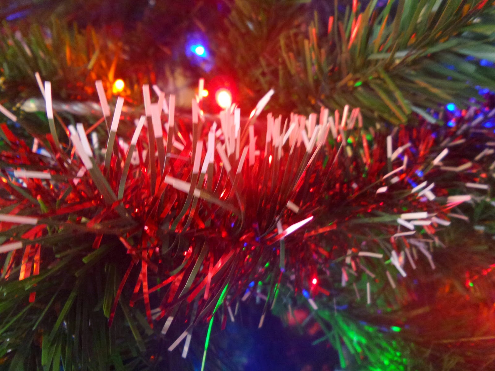 Tinsel on the tree