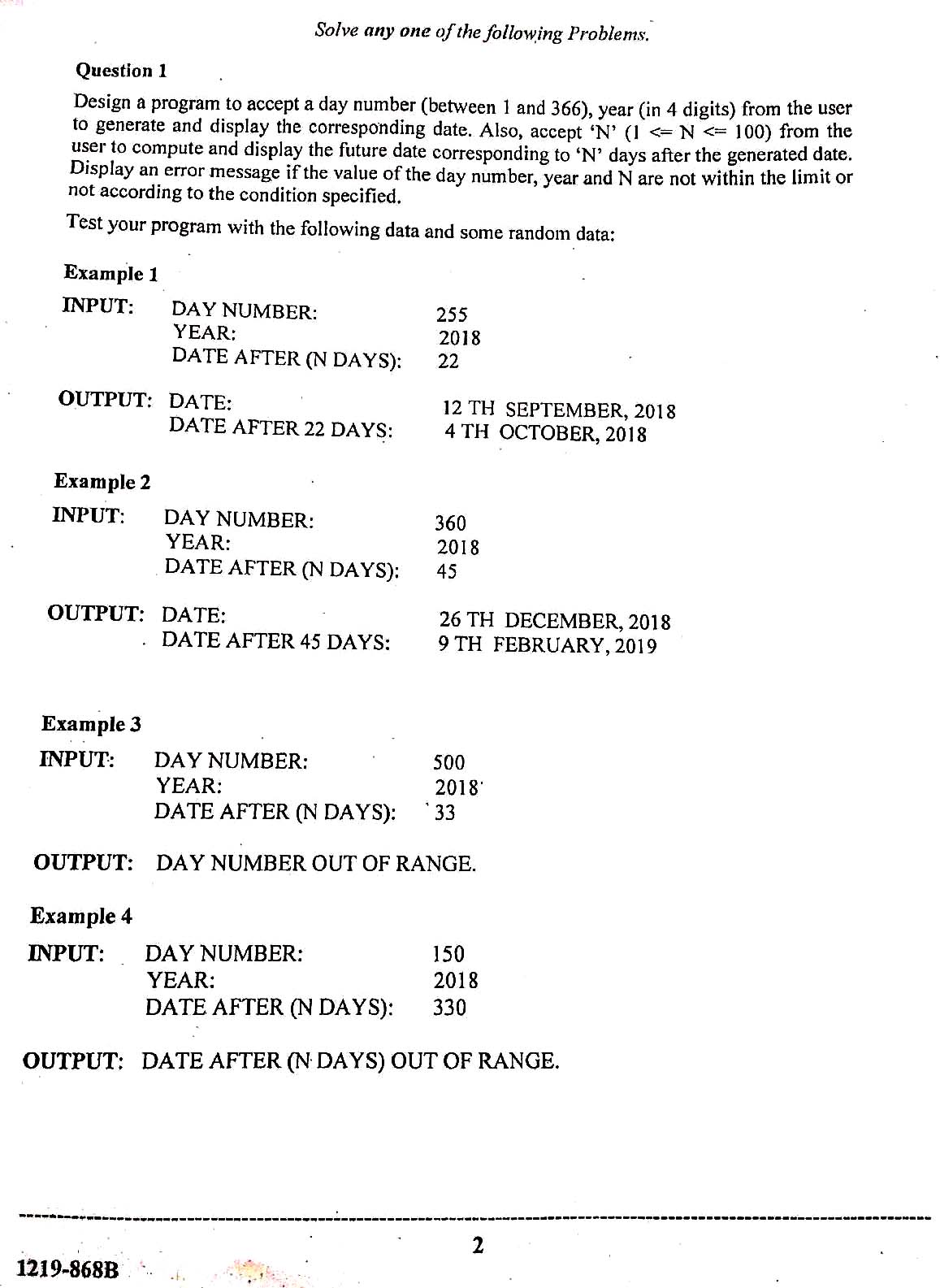 ISC 2019 Computer Science Practical Question Paper ISC 2019 Computer Science Practical Question Paper