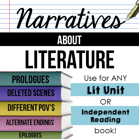 Do your secondary students sometimes wish they could write alternate endings to literature? This post describes my Narratives about Literature resource, which allows students to use literature as mentor text for creative writing. Click through to learn more about it! Do your secondary students sometimes wish they could write alternate endings to literature? This post describes my Narratives about Literature resource, which allows students to use literature as mentor text for creative writing. Click through to learn more about it!