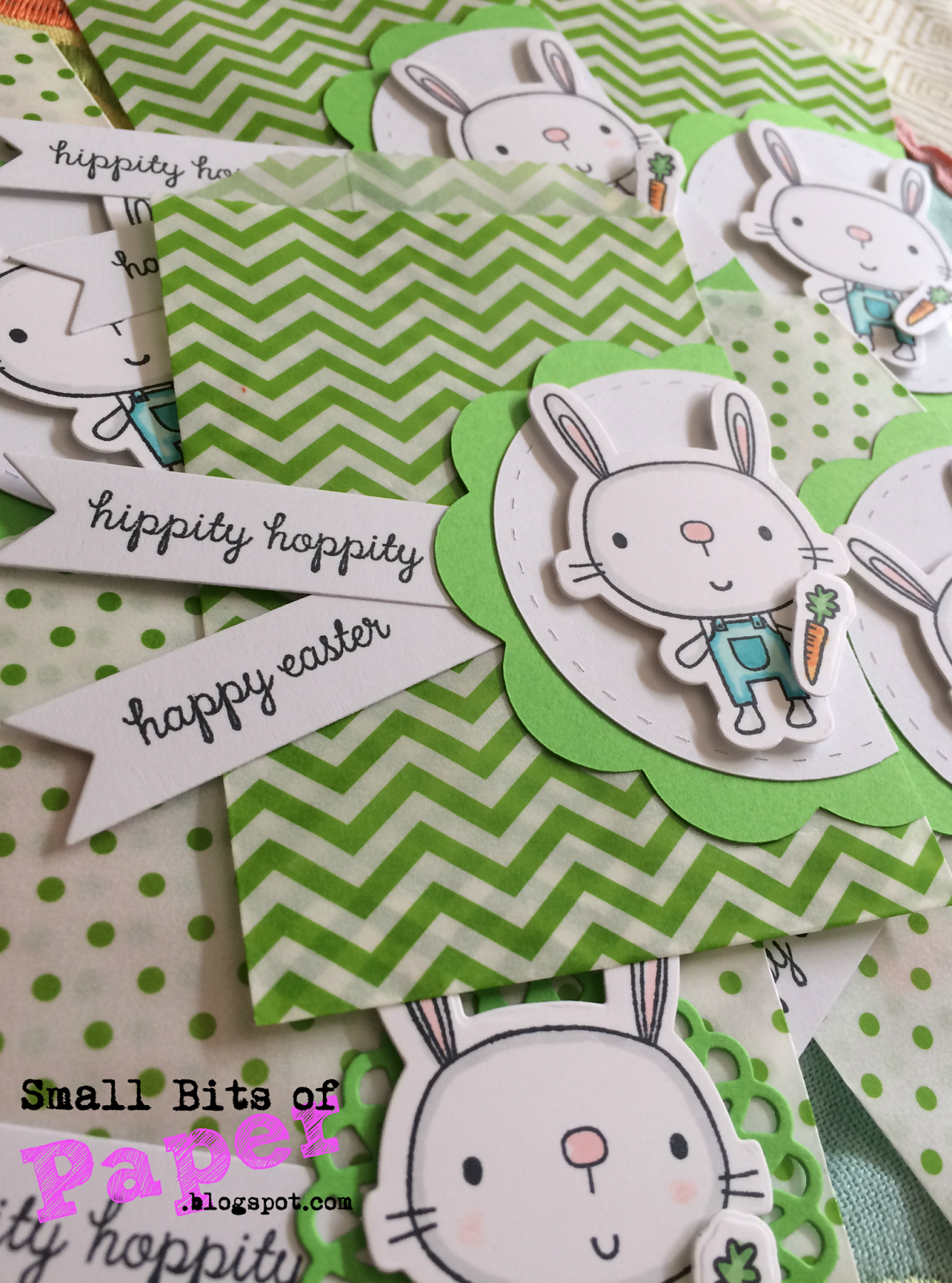 Easter Treat Bags Small Bits of Paper