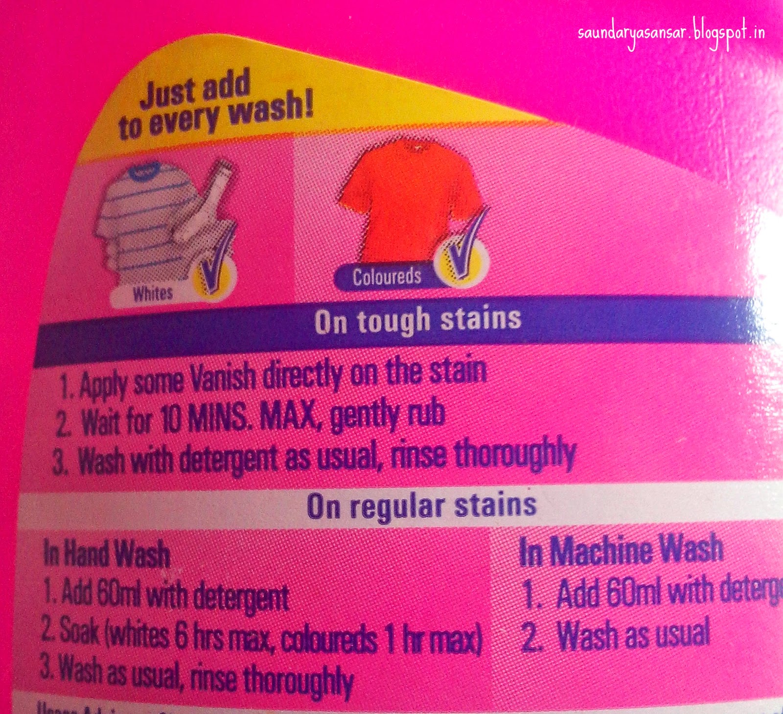 Beauty and Fashion obsessions Stains VANISHed from my clothes..