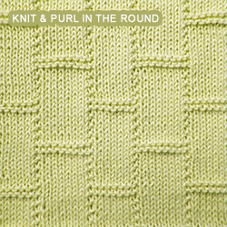 Textured Tiles - Pattern 1 - knitting in the round