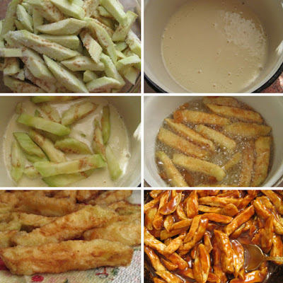 Жареные баклажаны в кисло-сладком соусе (китайская кухня)