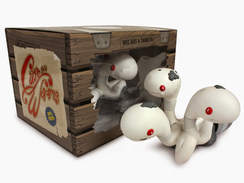 Albino Can of Worms Vinyl Figure by Andrew Bell
