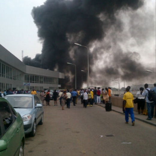 Fire Outbreak Rocks Murtala Muhammed International Airport in Lagos (Video) Screenshot%2B%2528461%2529