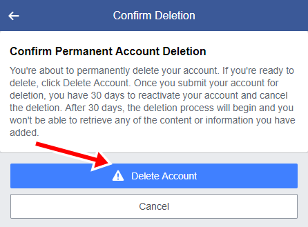 Delete facebook account delete-facebook-account