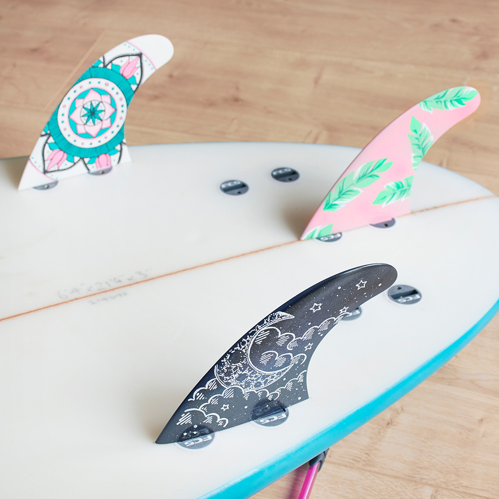 DIY Surfboard Fin Art Collaboration with Surfgirl Magazine