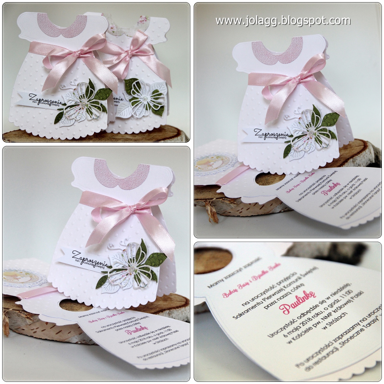 W Ozdobnej Formie Przygotuj Zaproszenie Na Niedzielną Eucharystię Cardmaking by jolagg: Zaproszenie na komunię świętą dla dziewczynki w