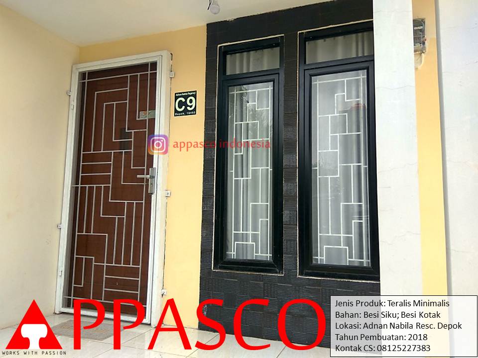 Teralis Minimalis Jendela dan Pintu di Adnan Nabilla Residence Depok