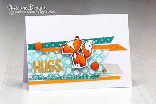 Fox Hug Card by Christine Drogt using Sweetheart Tails stamp set by Newton's Nook Designs