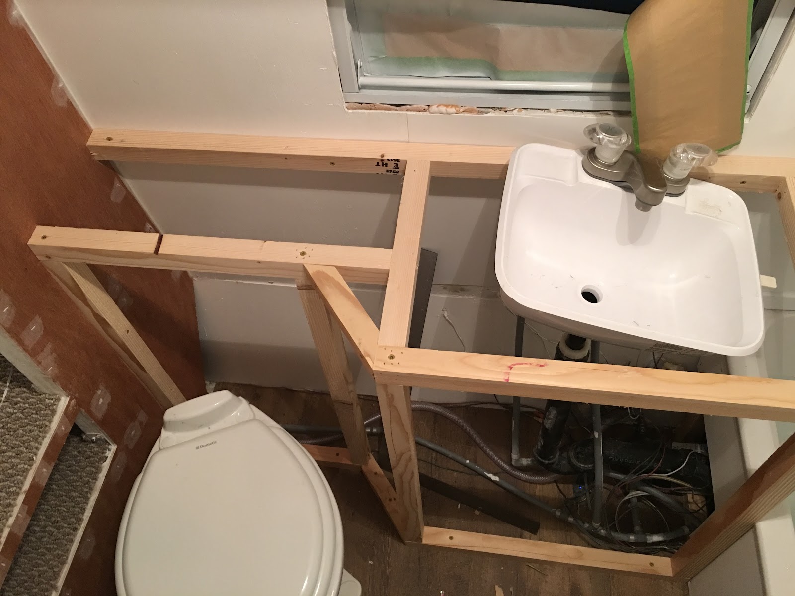 When Things Break Trailer Sink Vanity Build Ikea Butcher Block