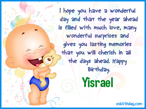 Yisrael Happy birthday Yisrael Happy birthday