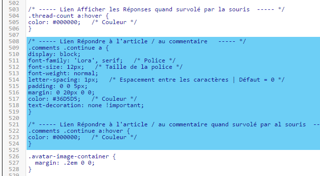 Modifier l'apparence des textes des commentaires sous Blogger . Lady Bird Red || http://ladybirdr.blogspot.fr/ Modifier l'apparence des textes des commentaires sous Blogger