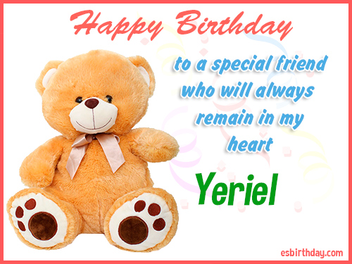 Yeriel Happy Birthday friend Yeriel Happy Birthday friend
