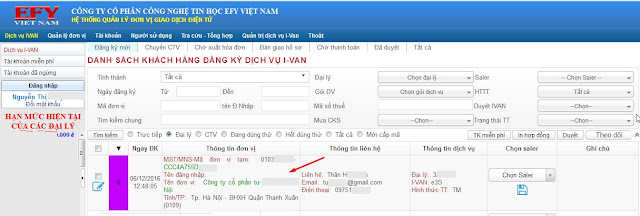 Màn hình quản trị khách hàng vừa đăng ký cấp mã BHXH lần đầu Màn hình quản trị khách hàng vừa đăng ký cấp mã BHXH lần đầu