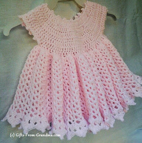 vintage crochet baby dress pattern