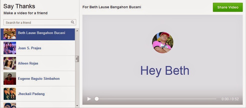 Say Thanks Facebook Video Say Thanks Facebook Video