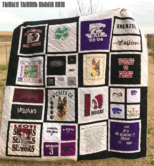 T-Shirt Quilt by Thistle Thicket Studio. www.thistlethicketstudio.com