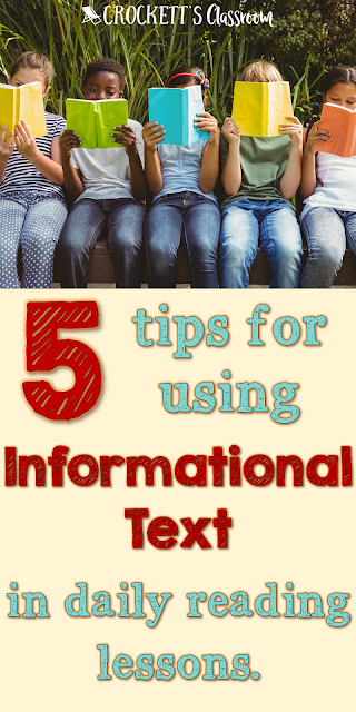 Find out how you can use informational text in your daily reading lessons.  