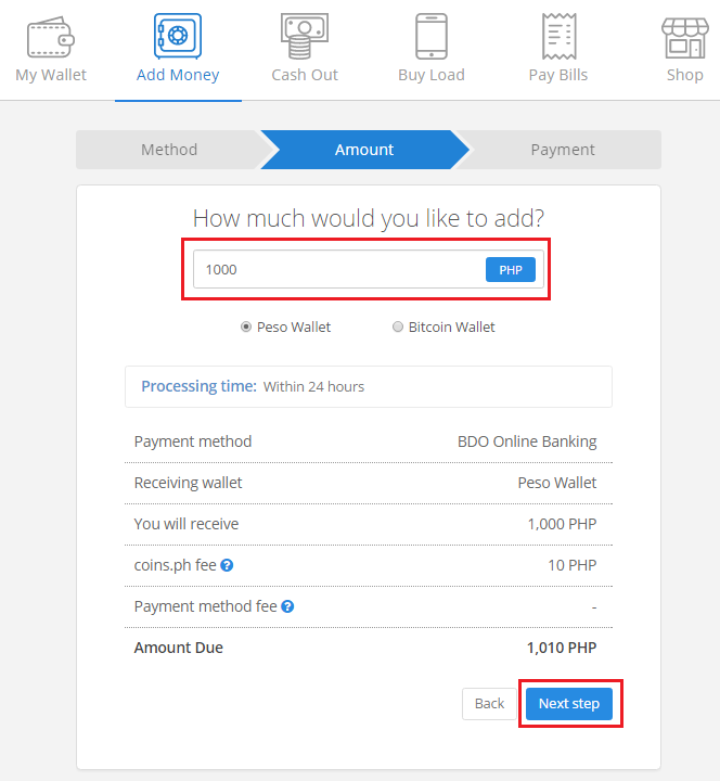 Adding money to your Coins.ph Wallet Account thru BDO Online Banking