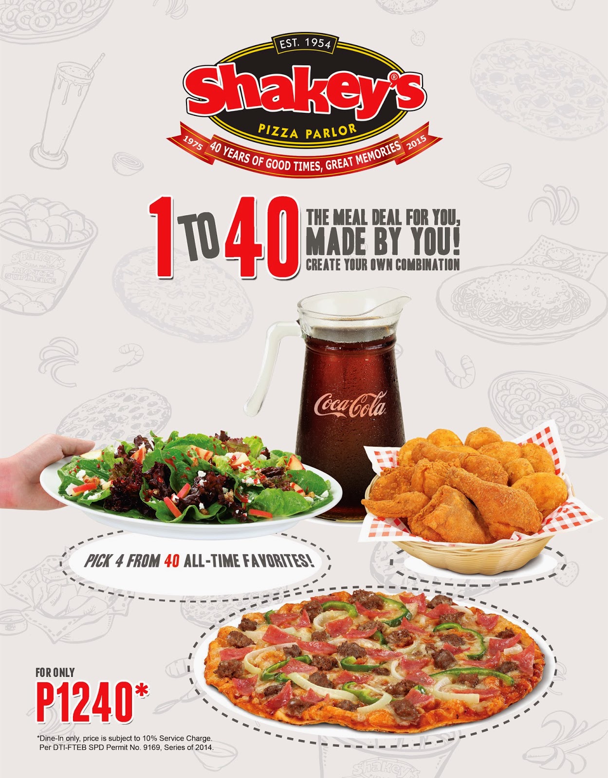 lafanggero Shakey’s Celebrates 40 Years with ‘1 to 40’ Meal Deal