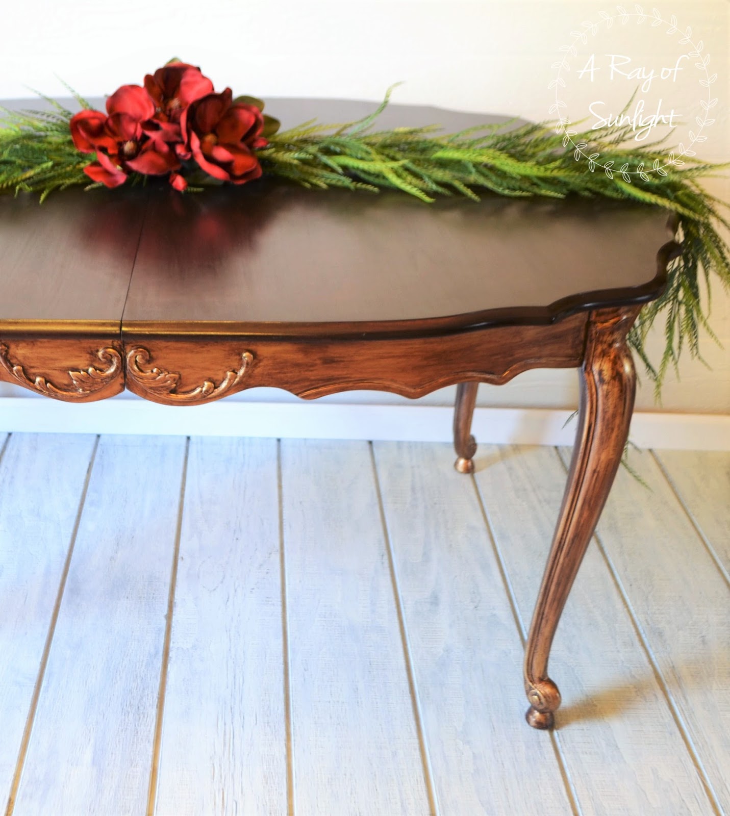 Antique Gold Dining Table A Ray of Sunlight