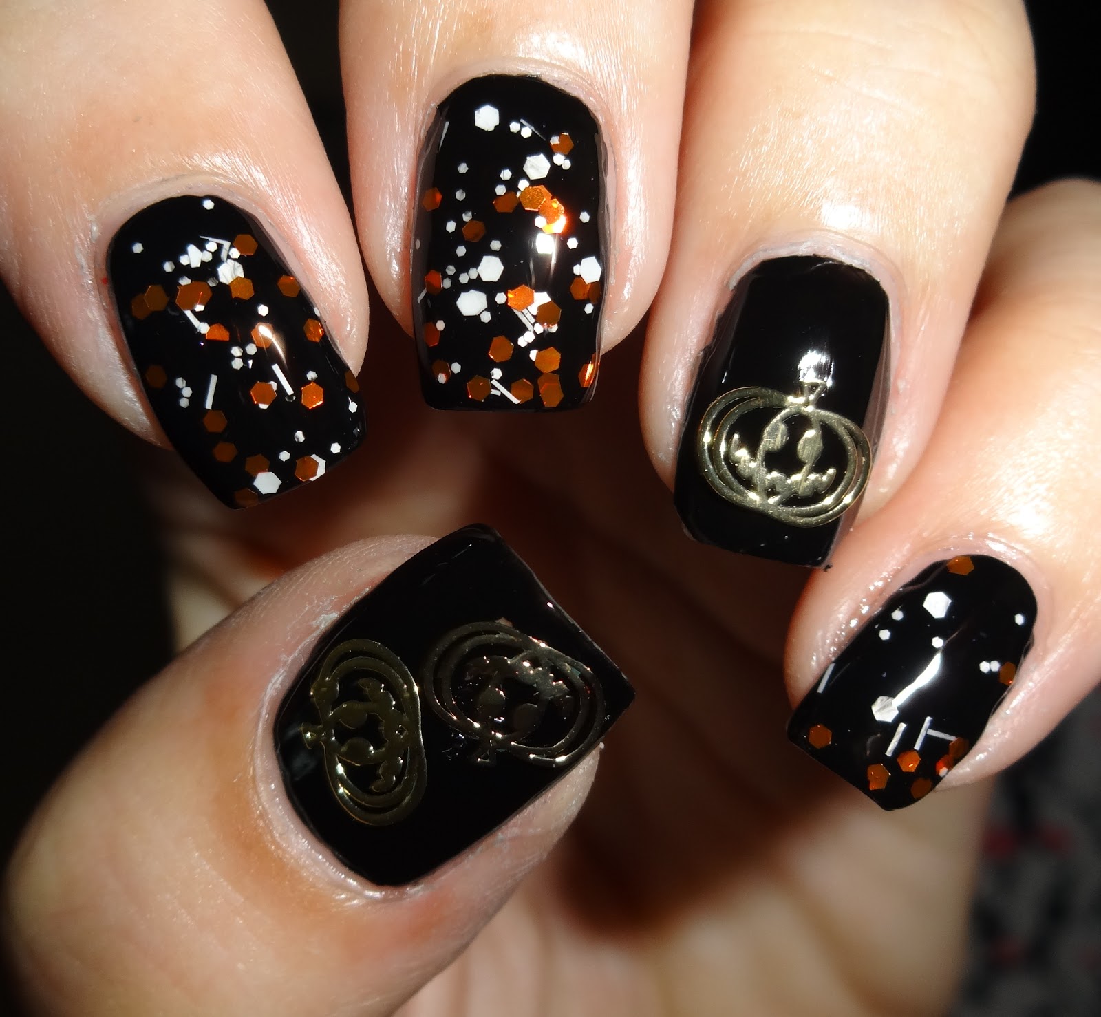 metallic nail decals