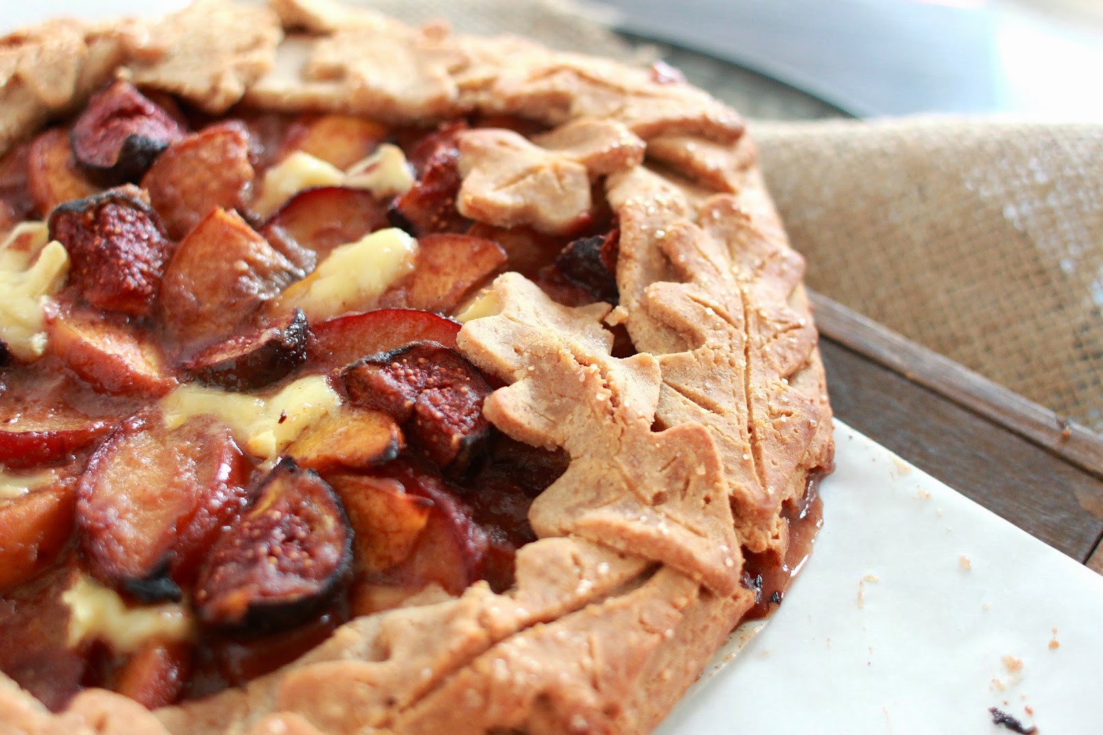 Feeding My Addiction: Peach & Plum Galette with Maple and Brie