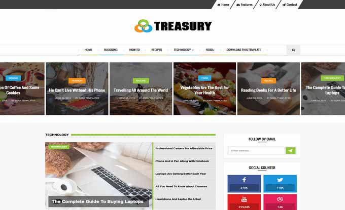 Free Blogger Premium Treasury Blog Template Help Full Tricks Free Blogger Premium Treasury Blog Template