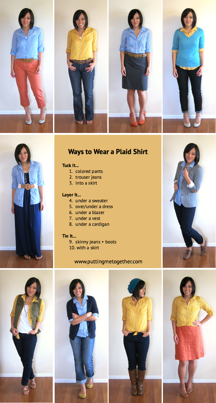 10 Ways to Wear a Plaid Shirt - Putting Me Together