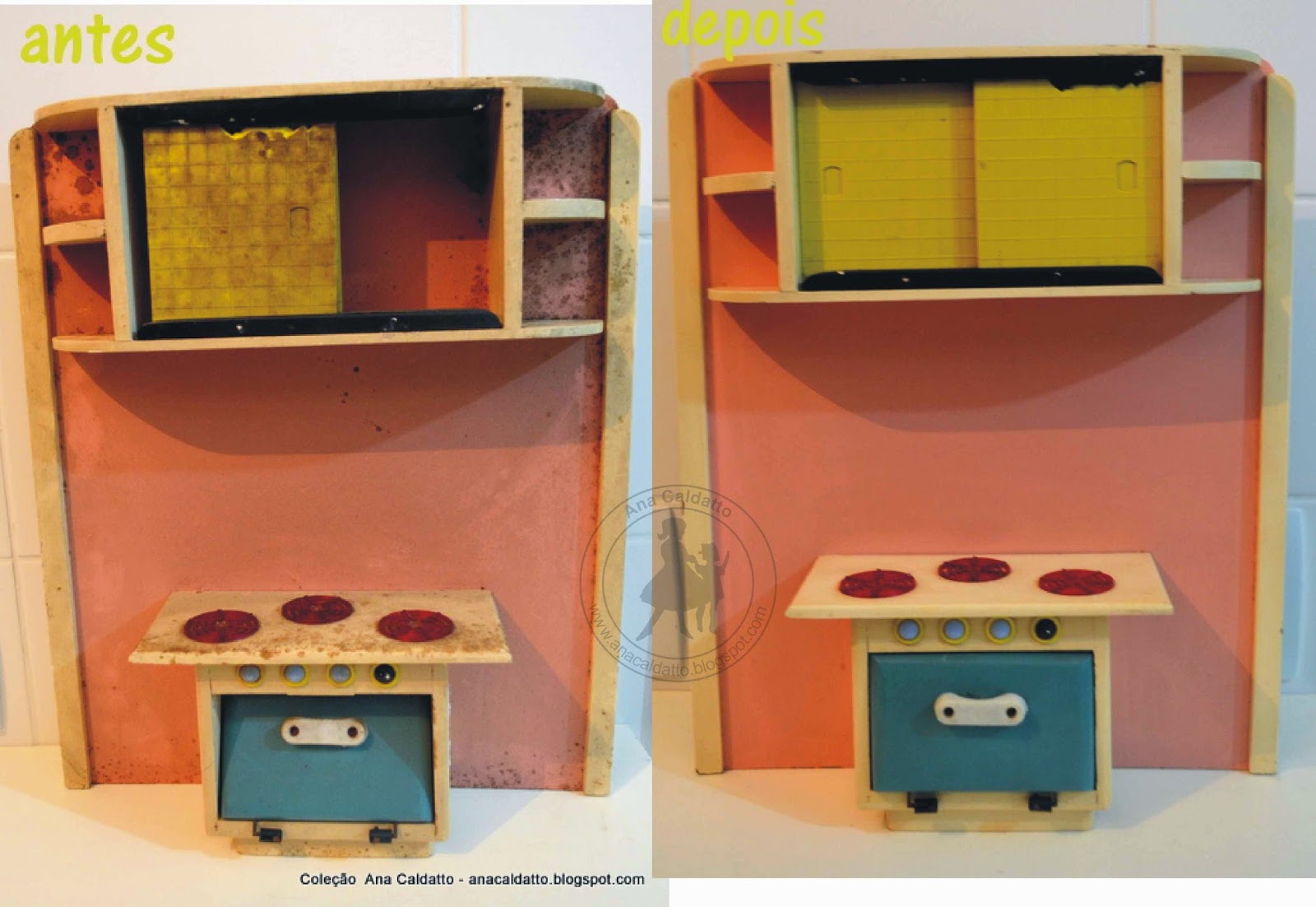 Ana Caldatto : Antigo Brinquedo Mini Cozinha de Lata Neusa e outros