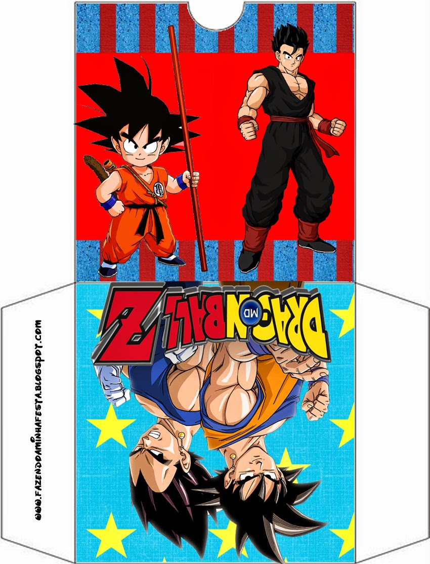 Dragon Ball Z: Etiquetas para Candy Bar para Imprimir Gratis. Funda para CDs.