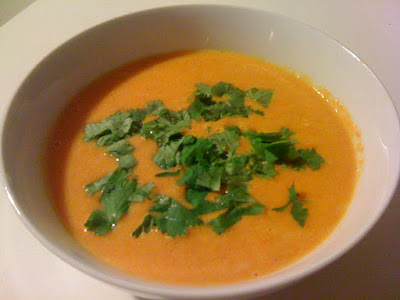  Sopa de zanahorias y cilantro 