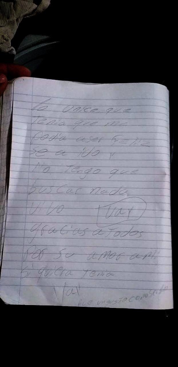Adolescente se ahorca y deja una carta en Castillo Josua Manuel Galvez Valentín
