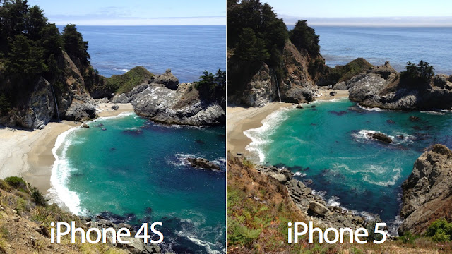 A Side-By-Side Comparison of a Picture Taken with the iPhone 5 and the iPhone 4S