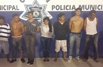 Mega-riña a pedradas: vándalos se enfrentan a policías en SM-60 Cancún, dos cuicos lesionados y siete malandros detenidos