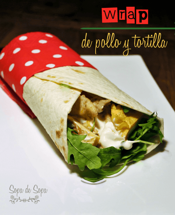 Sopa de Sopa Wrap de pollo y tortilla