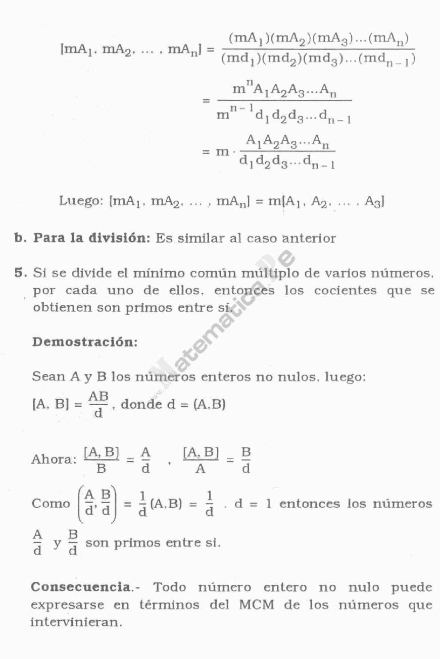 MÍNIMO COMÚN MÚLTIPLO EJERCICIOS RESUELTOS DE MCM PDF
