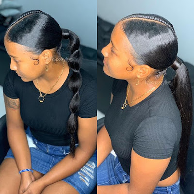 29+ Ways to Create Black Sleek Ponytail Hairstyles Ideas To Copy In 2020 Add a pop of color to your hair with a coiffure like this one 29+ Ways to Create Black Sleek Ponytail Hairstyles Ideas To Copy In 2020
