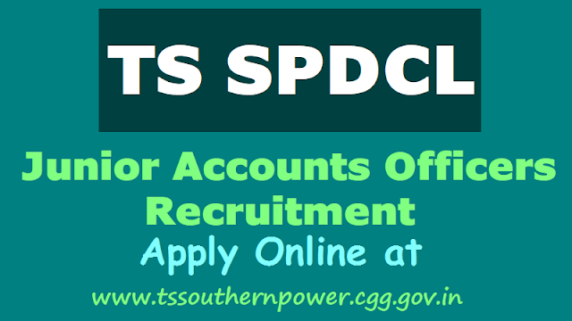 TSSPDCL JAO Junior Accounts Officers Recruitment 2018, Apply online at tssouthernpower.cgg.gov.in tsspdcl junior accounts officers(jao) recruitment 2018,ts southernpower jao recruitment online application form,tsspdcl jaos recruitment 2018 hall tickets results selection list results