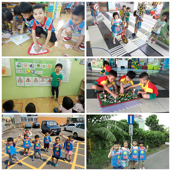 乖寶貝幼兒園帶著一群孩子在校內情境模擬、校外實地體驗。