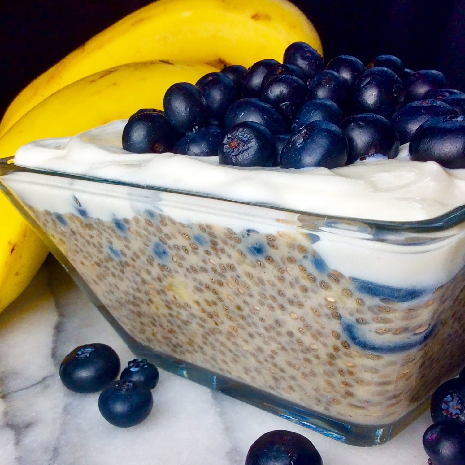 Food Fitness by Paige Banana Blueberry Chia Pudding
