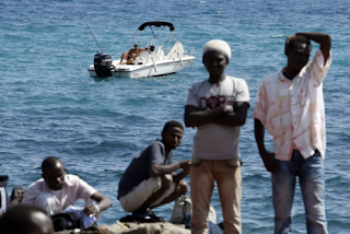 Migrants on Lampedusa