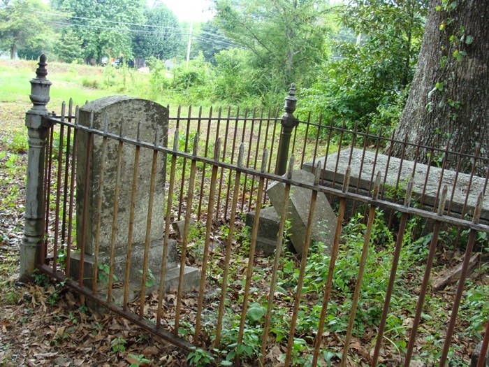 Headstone for Mrs M E Rainey at Johnson Cemetery in Palmetto Georgia