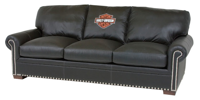 black leather sofa harley davidson furniture