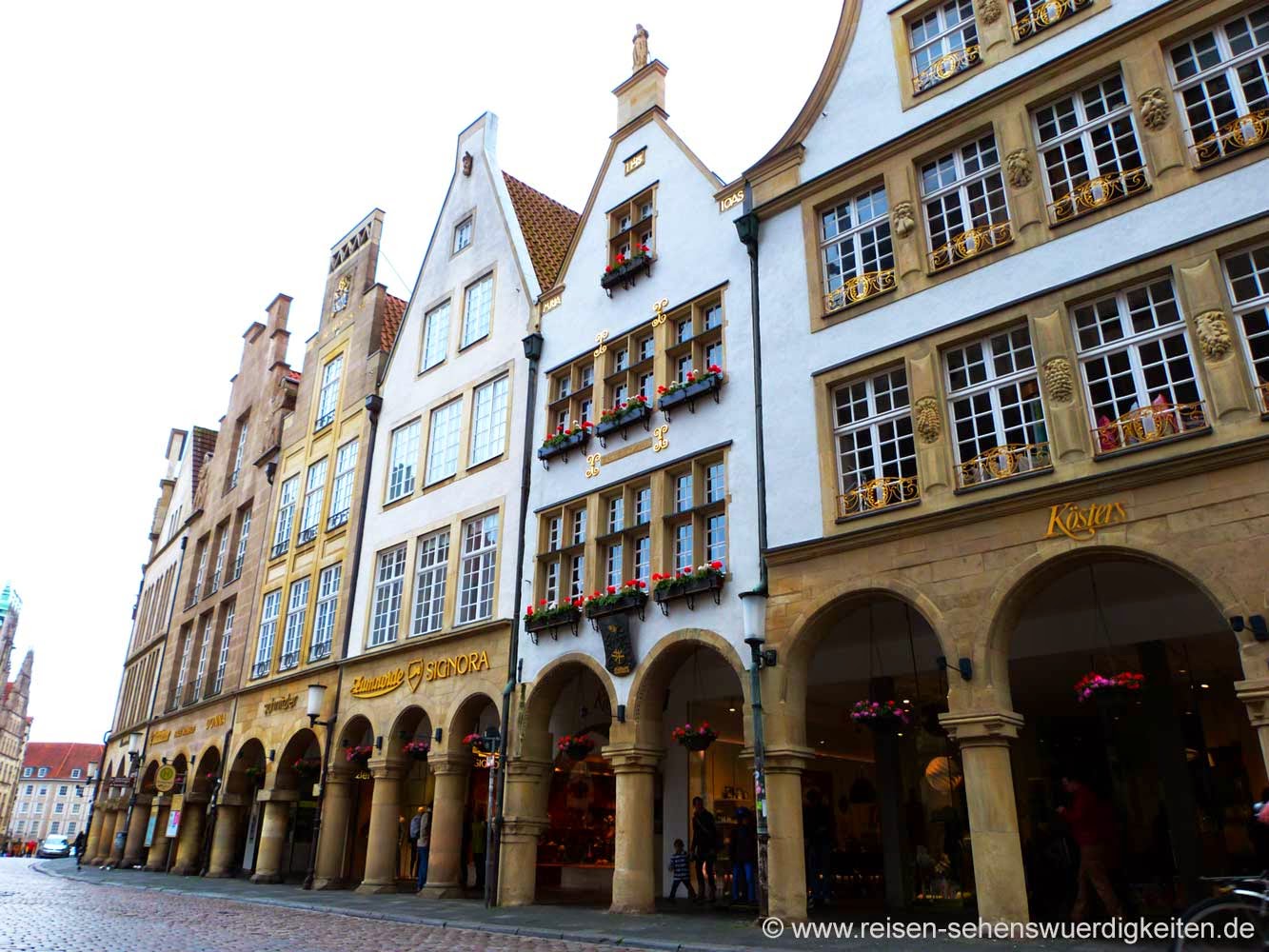 Prinzipalmarkt Münster Sehenswürdigkeiten, Giebelhäuser am Prinzipalmarkt in Münster